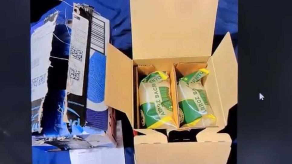 Sinaloense compra cámara Sony en Amazon y le llegan dos bolsas de arroz