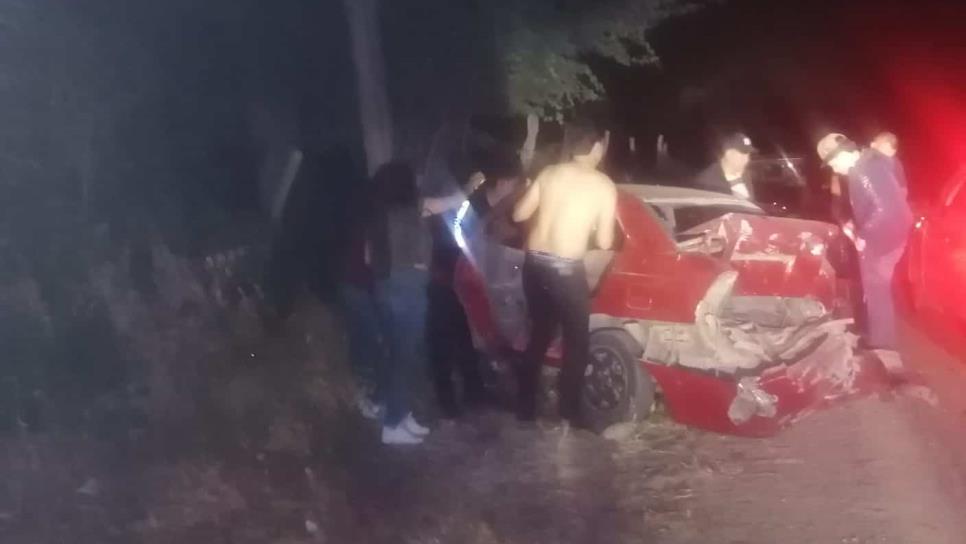 Choque en Guasave deja un joven lesionado