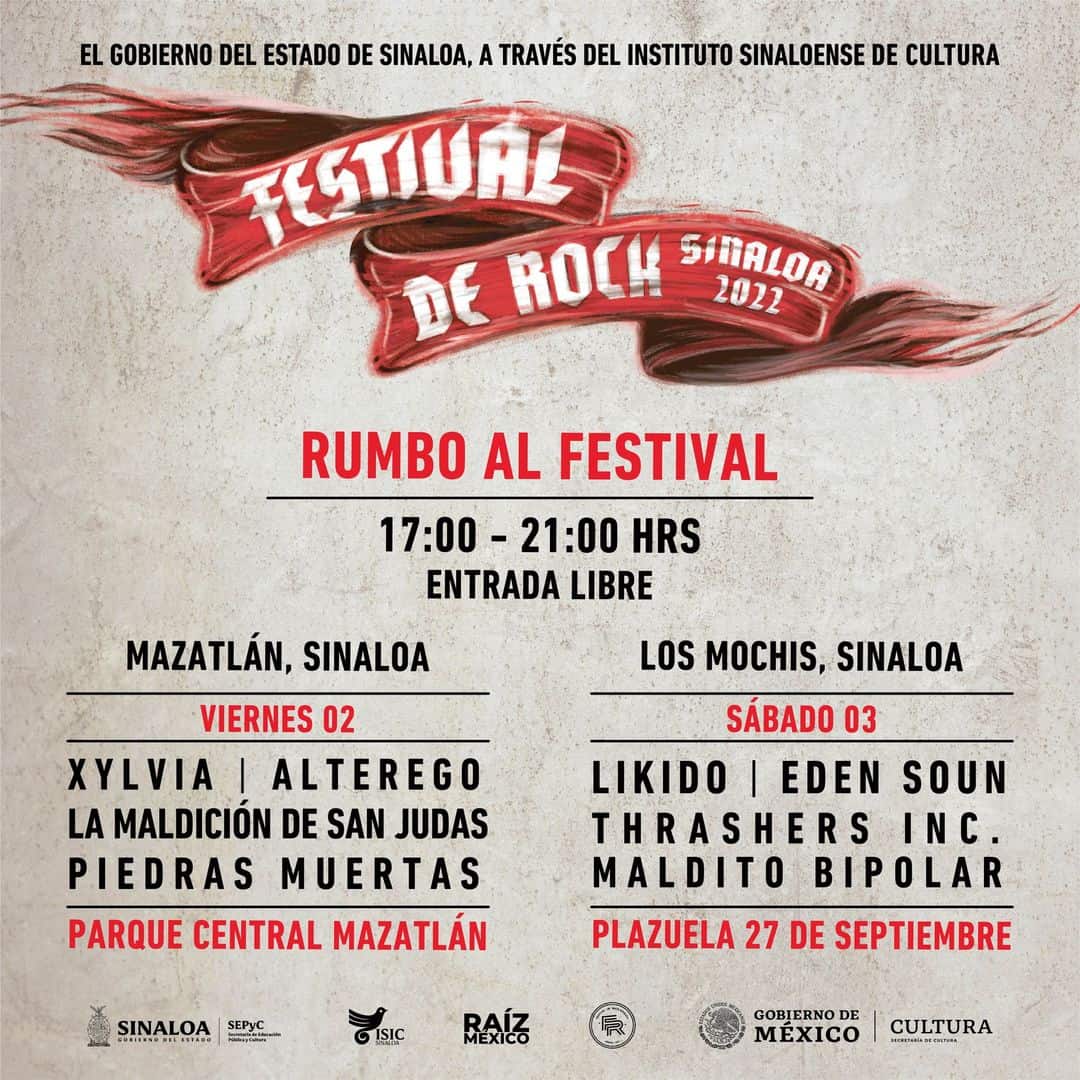 Llega el Festival de Rock Sinaloa 2022
