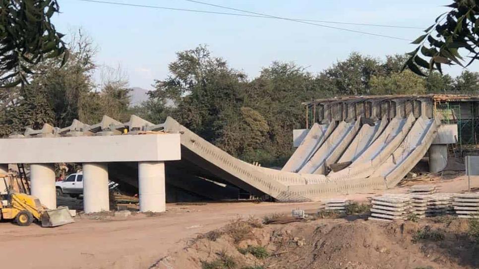 Se derrumba puente en construcción en El Quelite, Sinaloa: VIDEO