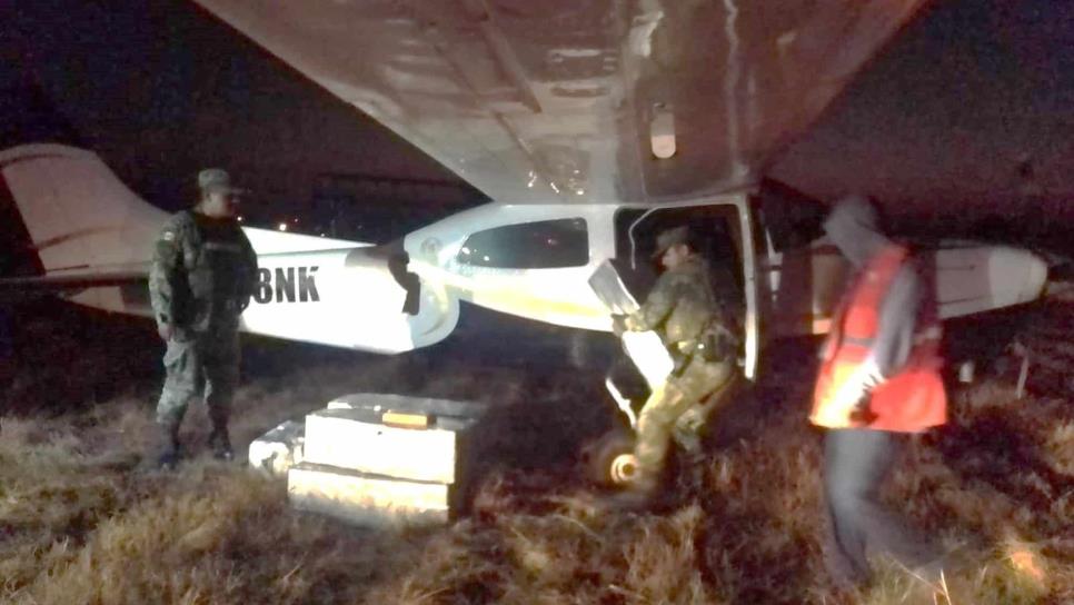 Avioneta asegurada en Mazatlán transportaba 469 kilos de cocaína