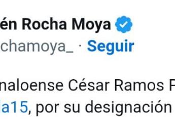 Rubén Rocha Moya manda su apoyo a César Arturo Ramos para su partido en Qatar