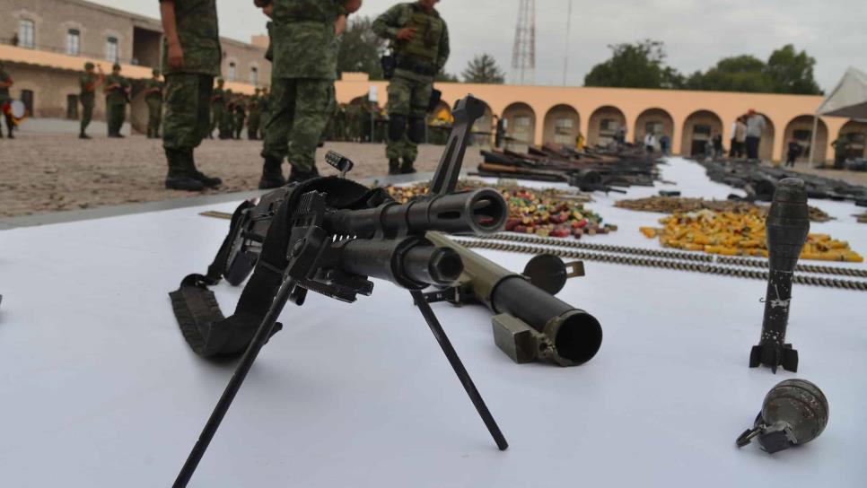 Cada año 200 mil armas entran ilegalmente a México; un alto porcentaje viene a Sinaloa