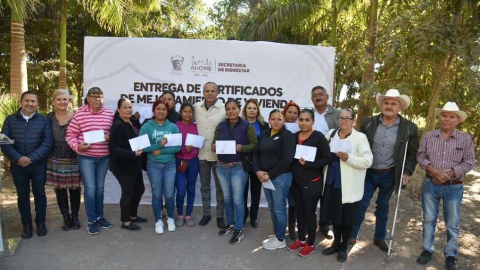 Mejoramientos de vivienda por 7 mdp llegan a Familias del Águila Azteca