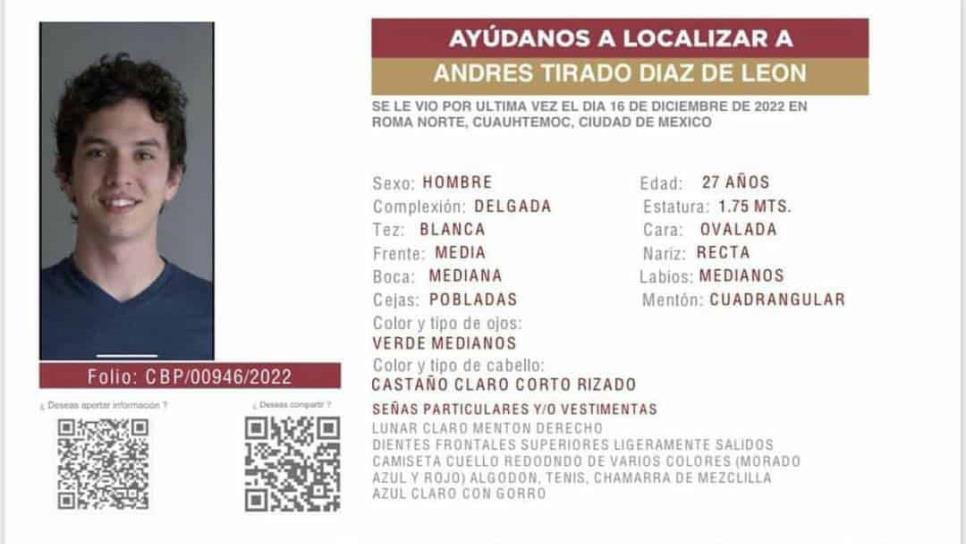 Localizan sin vida al actor Andrés Tirado, su hermano y dos personas más