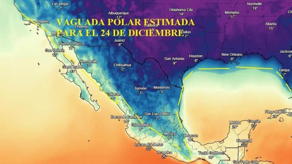 Navidad fría en Sinaloa con temperaturas de 7°C: Espinosa Luna