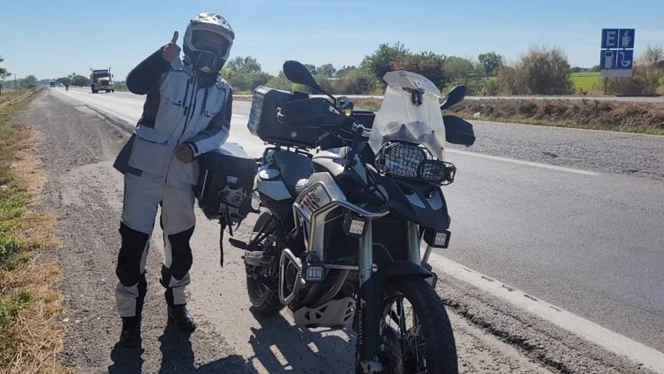 Jeco lleva dos años viajando por el mundo en su motocicleta