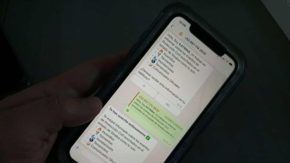 «KATRINA», el chat de WhatsApp que te alertará sobre desastres naturales en Sinaloa