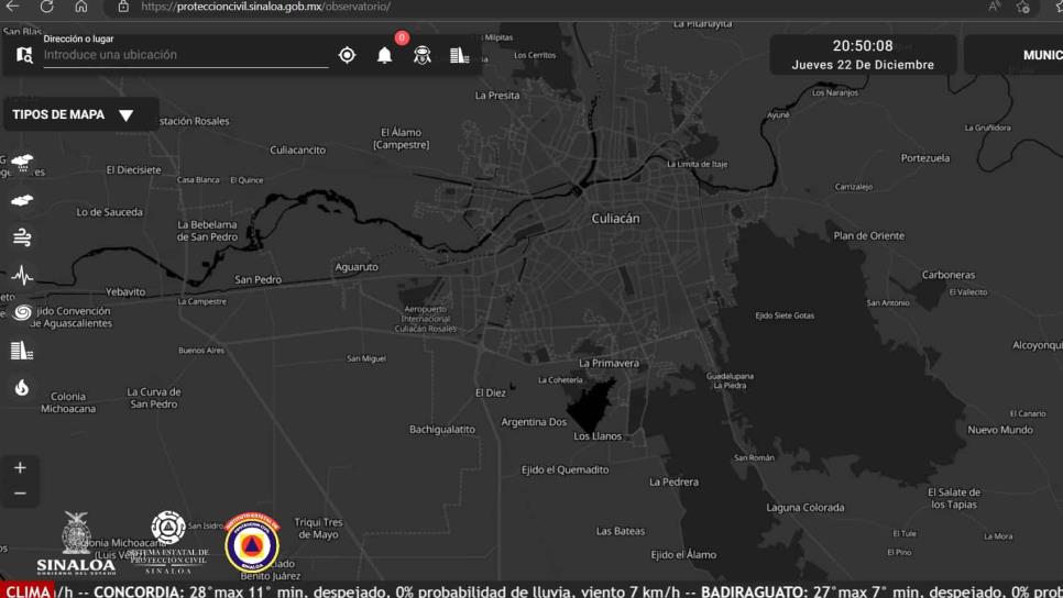 SSP invita a usar la plataforma web y chatbot de meteorología