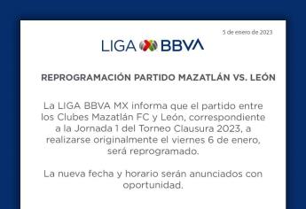 Liga MX cancela juego de Mazatlán vs León por violencia