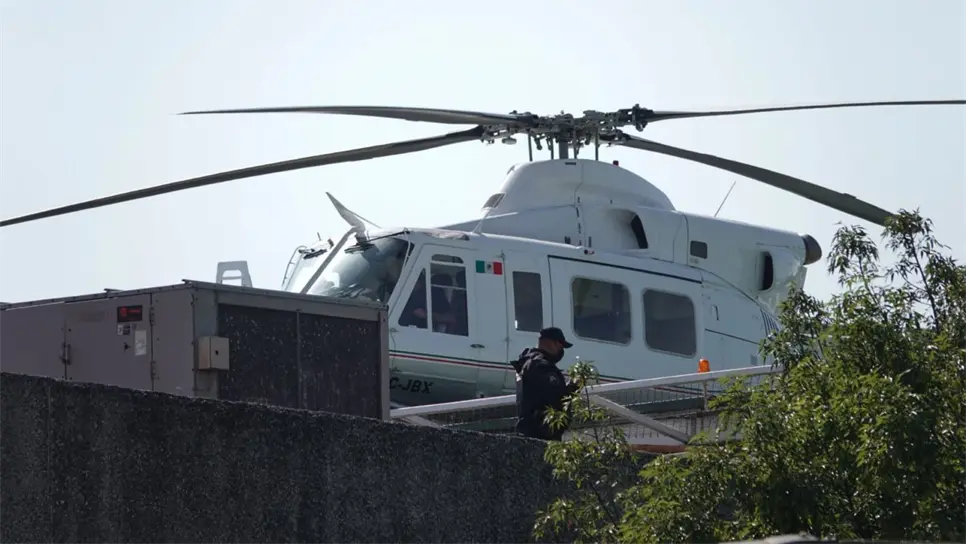 Ovidio Guzmán fue trasladado ayer en helicóptero al penal del Altiplano. FOTO: Cortesía.