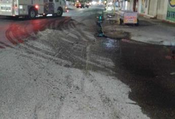Militares cierran vialidad en Culiacán por derrame de diésel