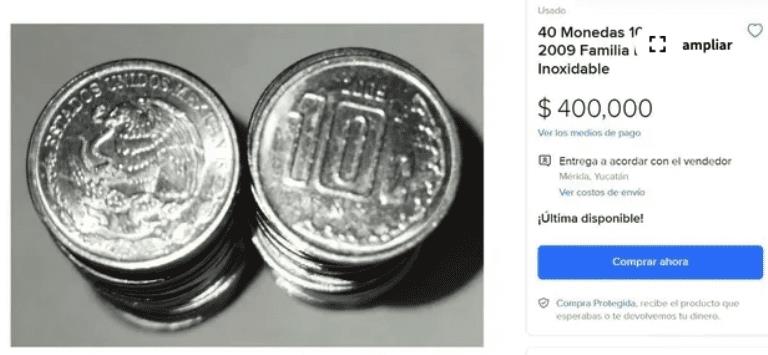 Otorgan hasta 400 mil pesos por esta moneda de 10 centavos