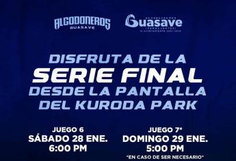 ¿No alcanzaste boleto?, en el Kuroda Park transmitirán el juego 6 de la Gran Final