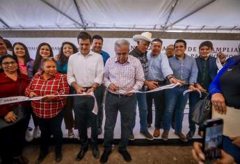 Rocha Moya entrega ampliación de carretera principal en «El Atorón»
