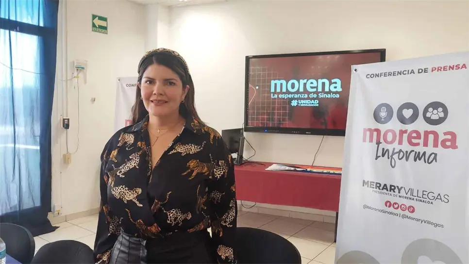 Merary Villegas Sánchez, presidenta de Morena en Sinaloa.