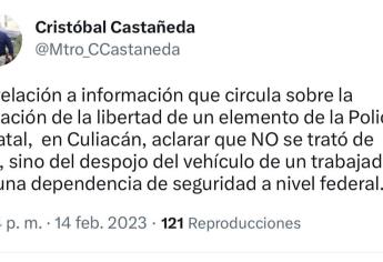 Secretario de Seguridad desmiente privación de la libertad a agente de la Fiscalía; se trataba del despojo del vehículo en el que viajaba