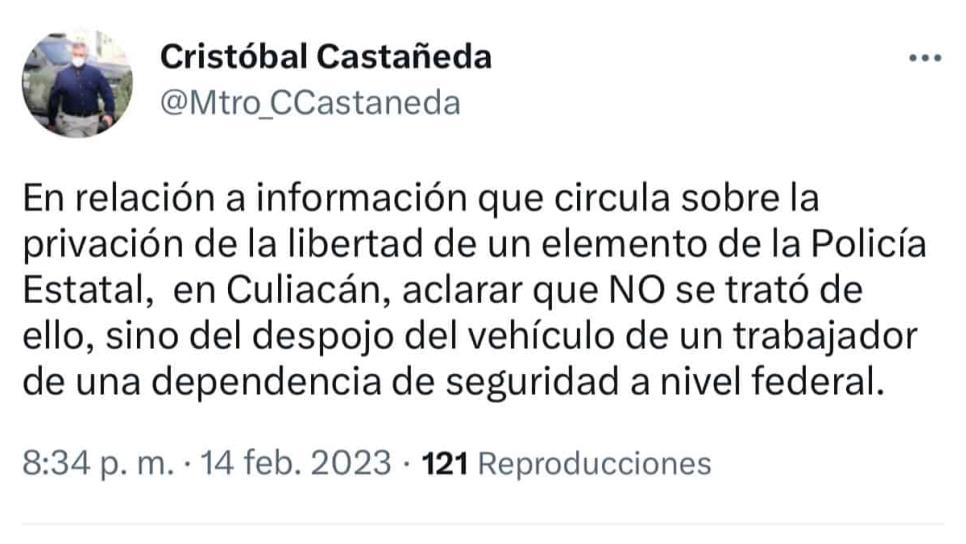 Secretario de Seguridad desmiente privación de la libertad a agente de la Fiscalía; se trataba del despojo del vehículo en el que viajaba