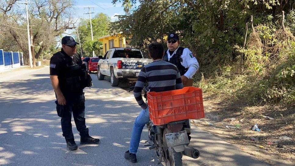 Seguridad Pública de El Fuerte implementa operativo Casco Seguro en el municipio