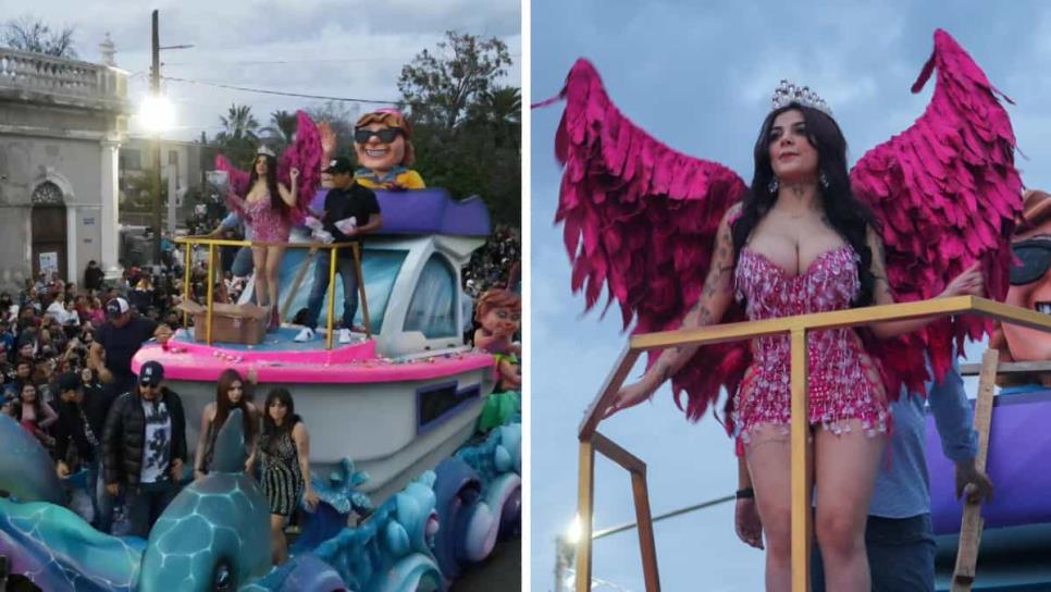 Karely Ruiz fue recibida a huevazos, durante el Carnaval de Guaymas 2023
