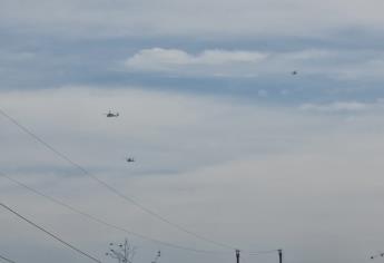 Sorprenden sobrevuelos de helicópteros en el sector norte de Culiacán