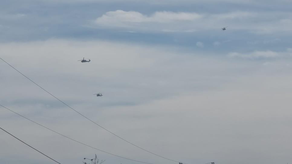 Sorprenden sobrevuelos de helicópteros en el sector norte de Culiacán