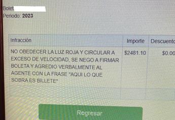 El momento más «alucín» de un mochitense al recibir una multa de tránsito