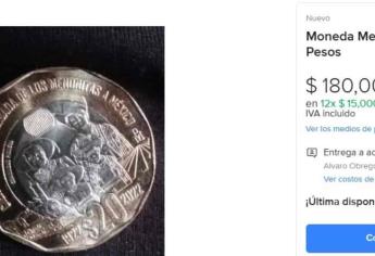 Piden 180 mil pesos por esta moneda de 20 pesos; características