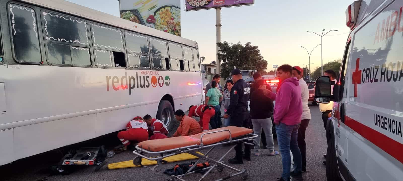 Fallece hombre que fue atropellado por un camión urbano en Los Mochis. FOTO: Luz Noticias