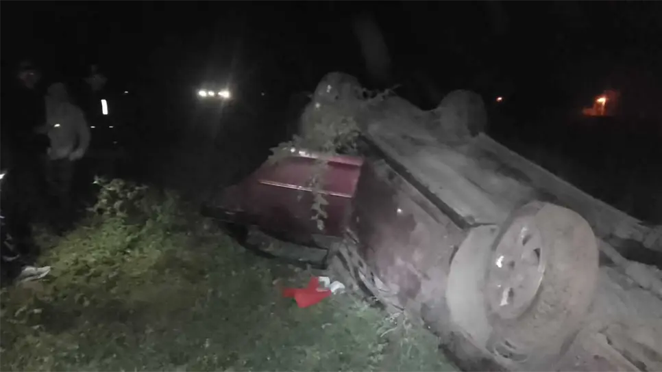 Volcadura en Guasave deja a un joven de 18 años lesionado