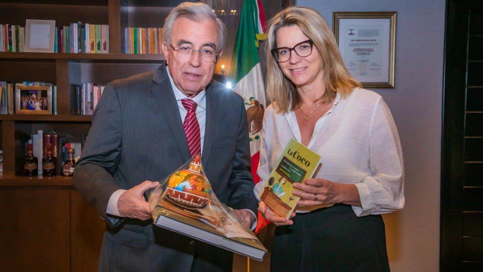 Gobernador Rubén Rocha Moya recibe a la embajadora de Noruega en México