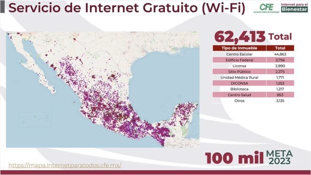 MAPA para conectarse al wifi gratuito en Los Mochis. | FOTO: Internet.