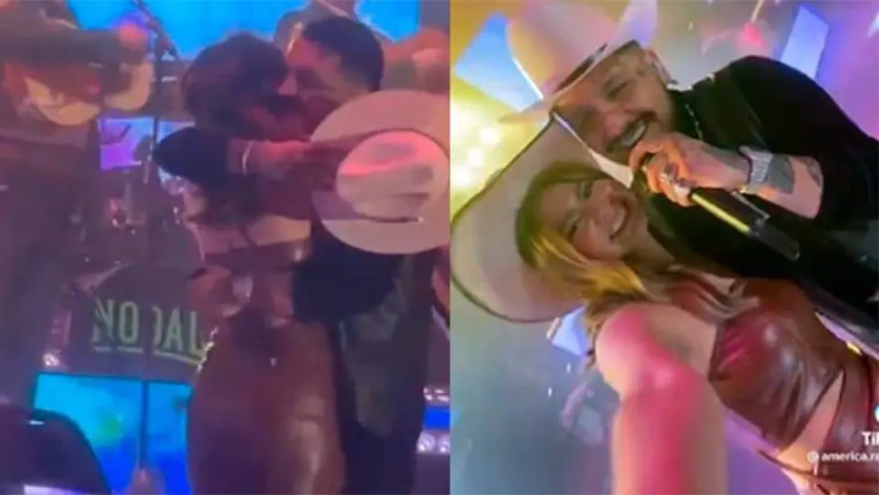 Christian Nodal le cantó «Eres» a una fan en Los Mochis. FOTO: Internet