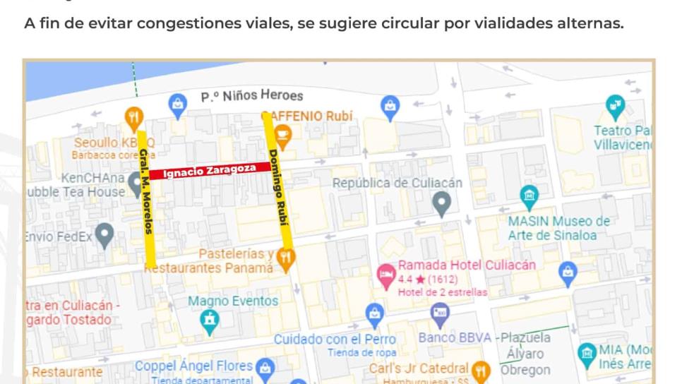 Esta calle del centro de Culiacán estará cerrada: ¡toma tus precauciones!