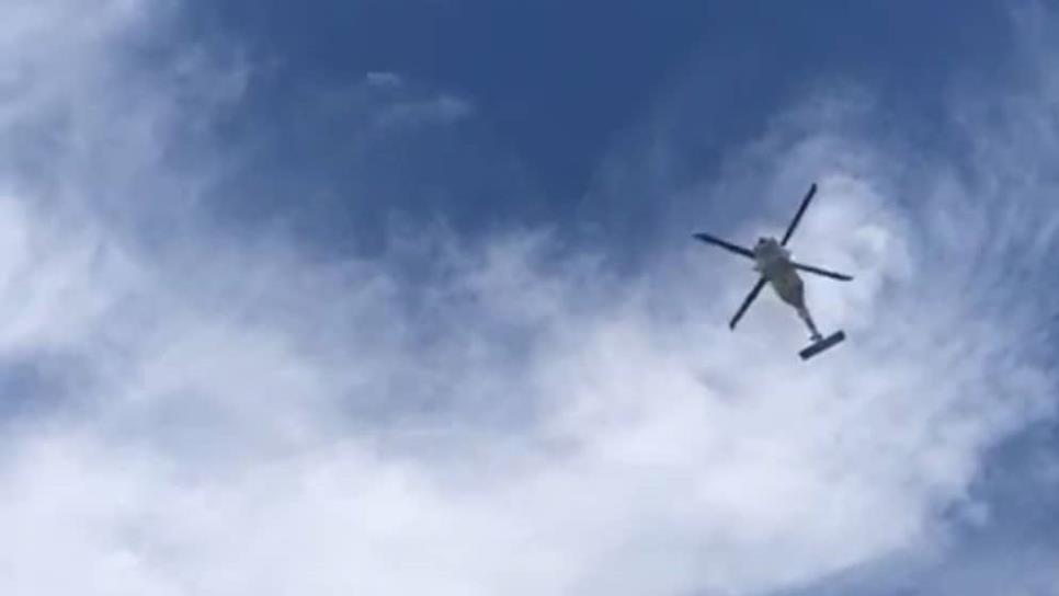 Helicóptero de la Marina sobrevuela el sector norte de Culiacán
