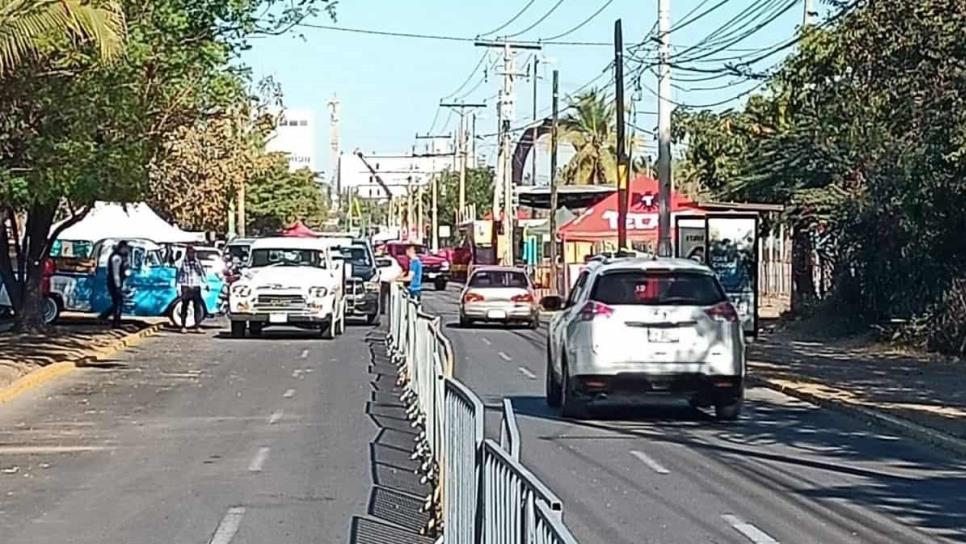 Habilitan carril de ida y vuelta en avenida Leonismo Internacional en Mazatlán