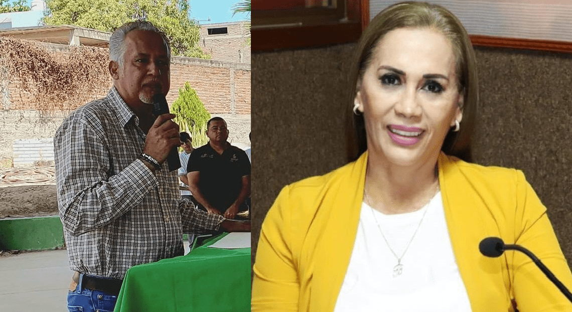 El alcalde de Concordia y la alcaldesa de Escuinapa. FOTO: Luz Noticias.