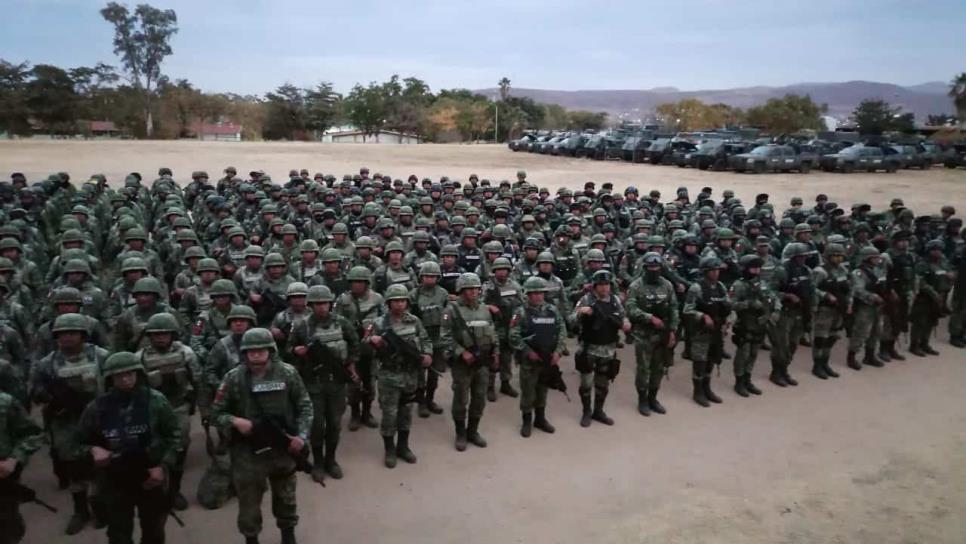Llegan 900 militares a Culiacán: se sumarán en apoyo a la estrategia de seguridad de la ciudad