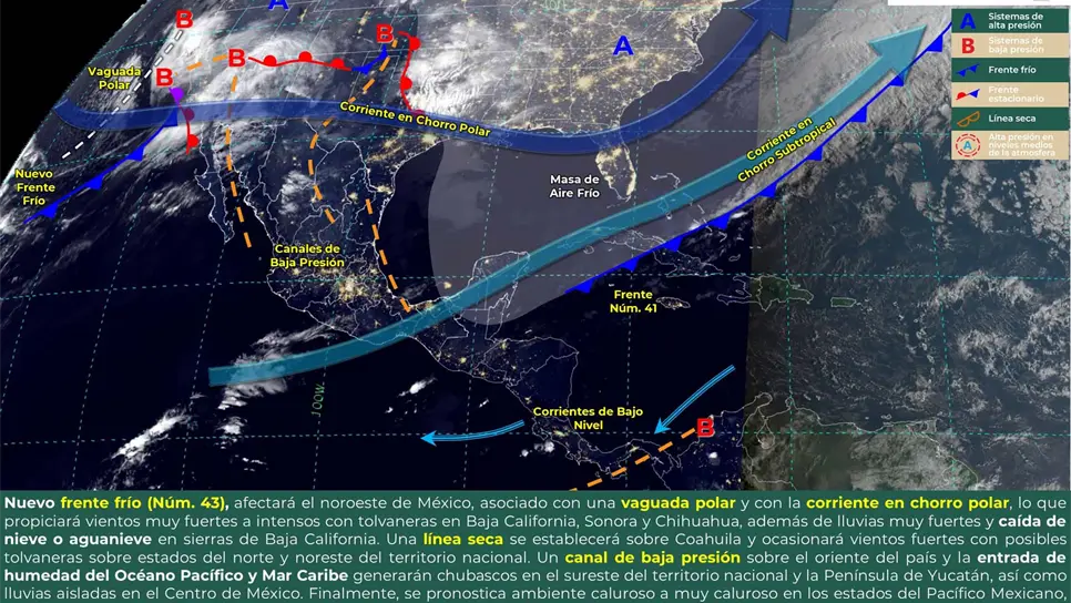 El frío no se quiere ir en el país; Sinaloa llegará a 40 grados. | FOTO: SMN.