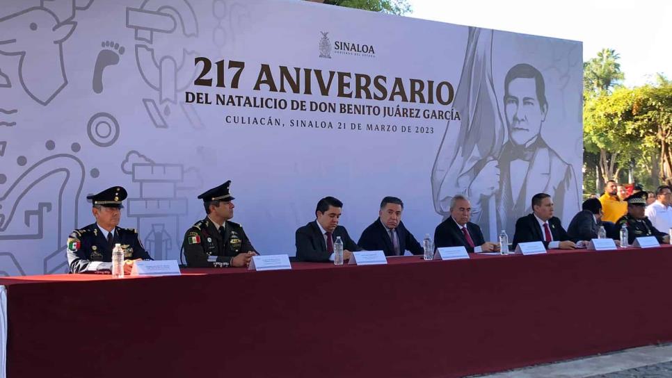 Gobierno del Estado conmemora el 217 aniversario del Natalicio de Benito Juárez 