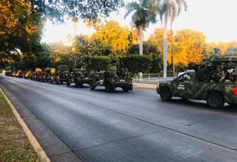 Arriban otros 300 militares a la ciudad de Culiacán para fortalecer la seguridad