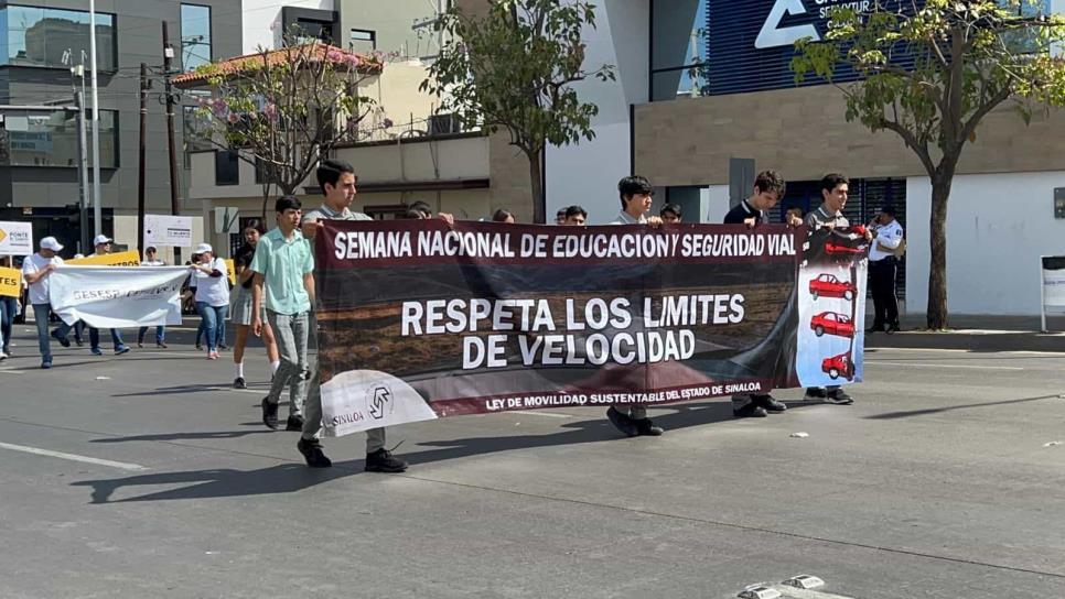 ¡El peatón es primero! Realizan en Culiacán el desfile de la Semana Nacional de Educación Vial
