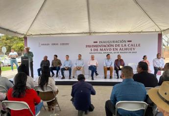 Rocha Moya inaugura pavimentación en Alhuey