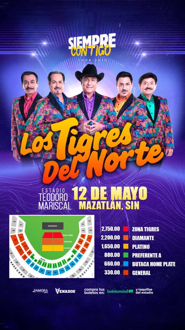 Arranca Venta De Boletos Para Los Tigres Del Norte En Mazatlán | Luz ...