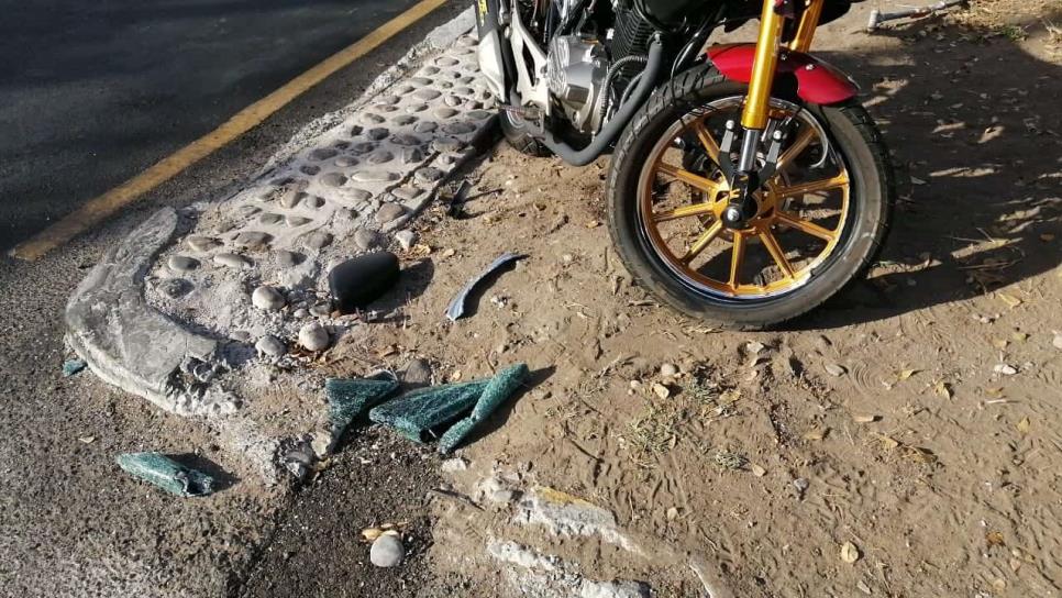 Un accidente deja a un motociclista herido en Las Quintas, Culiacán