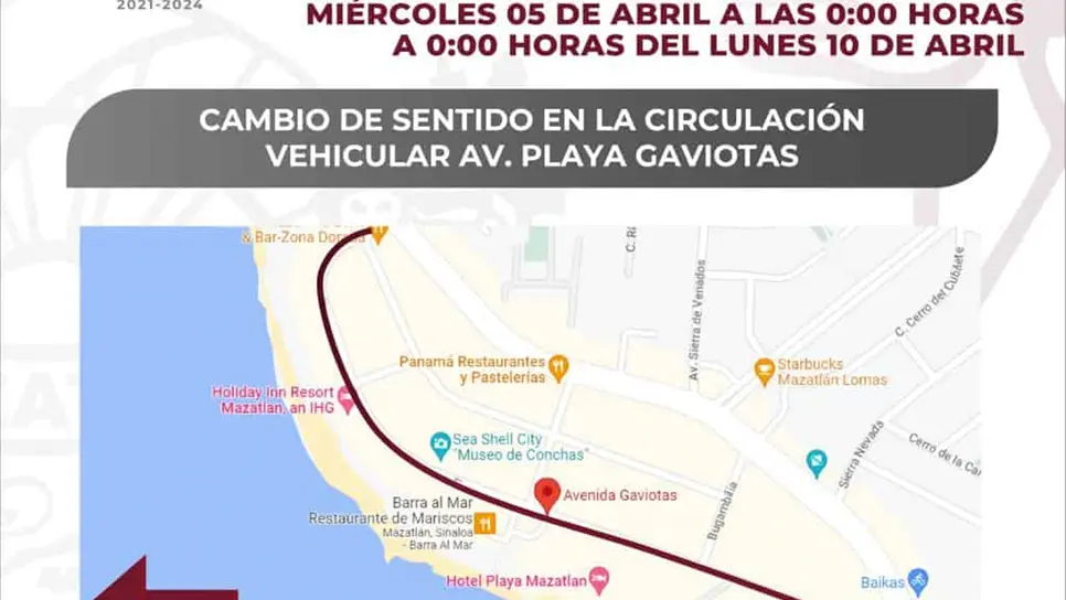 La ciudad se encuentra haciendo ajustes viales para Semana Santa. FOTO: Gobierno de Mazatlán