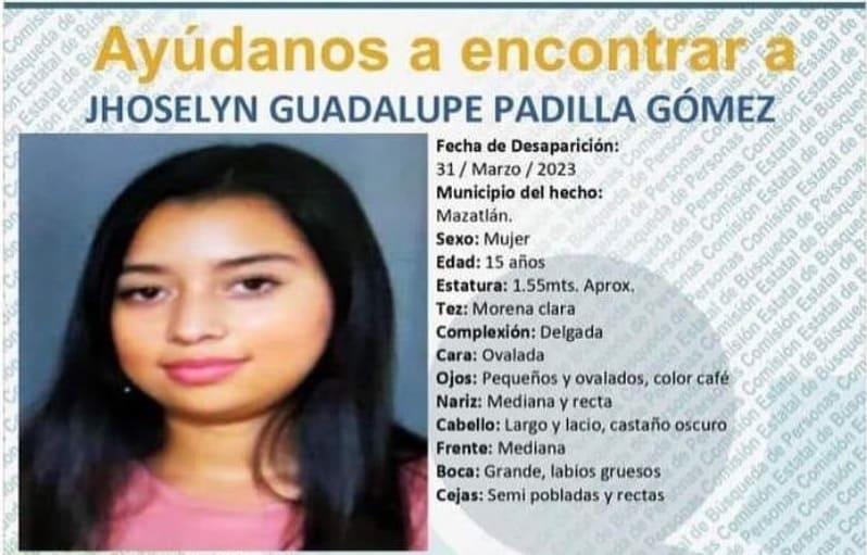 Desaparece otra jovencita en Mazatlán; ahora es una de 15 años