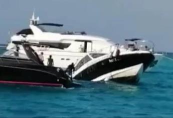 Rescatan a 15 turistas, tras hundimiento de yate en Cancún: | VIDEO