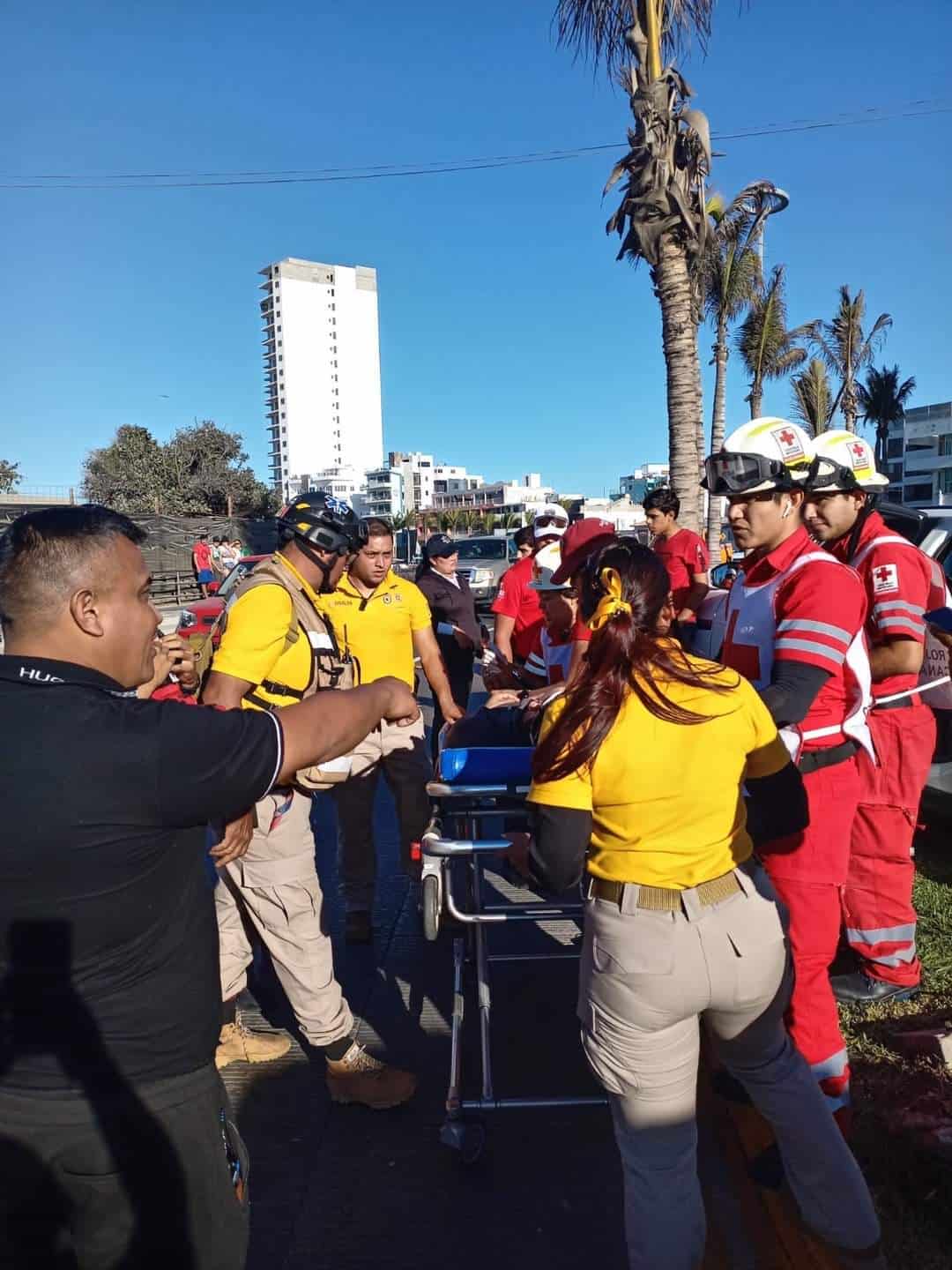 Familia choca contra palmeras en Mazatlán. | FOTO: Hugo Rodríguez.