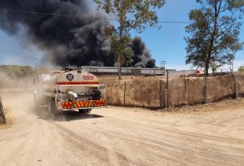 Incendio en recicladora moviliza a los grupos de auxilio